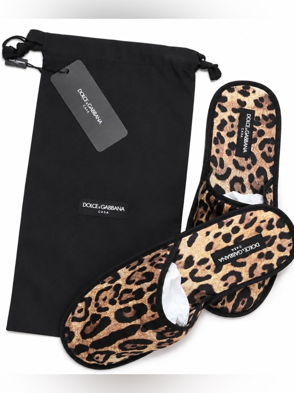 Dolce & Gabbana Casa Mule Slippers Leopard Print Unisex - NWT Made in Italy